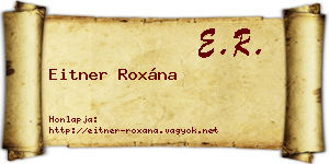 Eitner Roxána névjegykártya